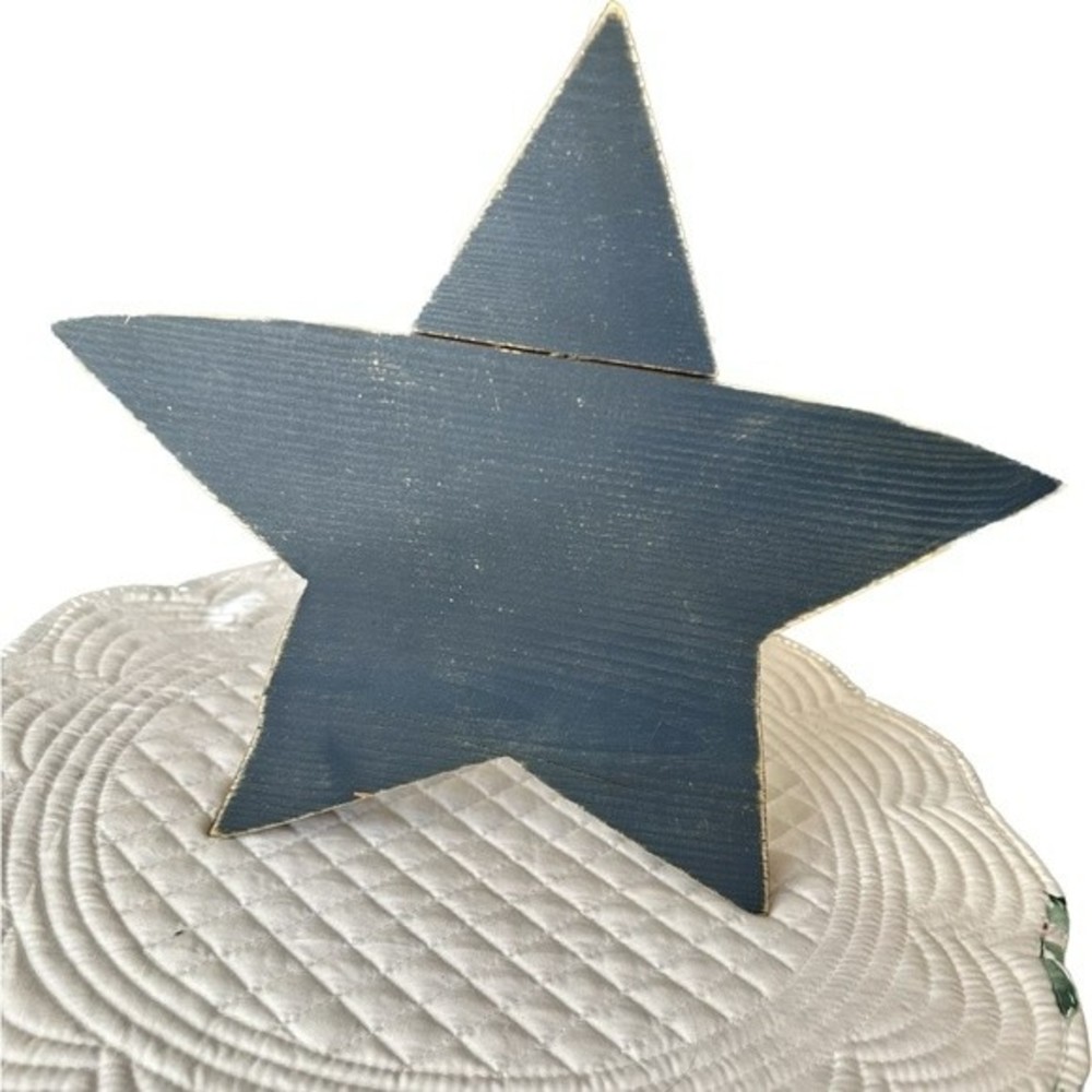 Blue wooden star decor rustic style patriotic